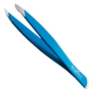 Erubins blaue rostfreie Pinzette mit gerader Spitze.