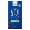 Die blaue Verpackung der XUCK XYL SCHOKO VM 10136 mit den Aufschriften "Vollmilch", " 70% Zucker" und "Mit Xylit" zeigt, dass es sich um Vollmilchschokolade mit 70% weniger Zucker und gesüßt mit Xylit handelt.