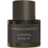 Aktivierendes Körperöl von Vinoble Cosmetics in einer dunkelbraunen Flasche.