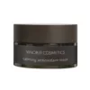 Ein Tiegel mit einer beruhigenden Antioxidans-Maske von Vinoble Cosmetics, mit dunkelbraunem Deckel und Etikett.
