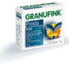 Die GRANUFINK HARTKPS PROSTA FTE-Box mit 40 Kapseln verfügt über ein blau-gelbes Logo und deutschen Text.