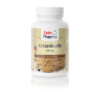 Eine weiße Flasche KATZENKRALLE KPS 500MG ZEI hat ein Bild der getrockneten Wurzel und enthält 90 Kapseln.