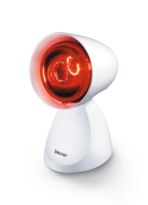 Die Beurer INFRAROT LAMPE BEUR IL-11 verfügt über eine rote Glühbirne und ermöglicht eine therapeutische Wärmebehandlung.