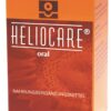 Schachtel mit oralen Nahrungsergänzungsmitteln HELIOCARE KPS SO mit drei roten und orangefarbenen Kapseln auf der Vorderseite.