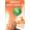 Die Verpackung von PARANIX SPRAY PROTECT zeigt eine lächelnde Frau und ein Kind und betont den 24-Stunden-Schutz mit einer nicht fettenden Formel und einem angenehmen Duft.