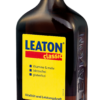 Eine Flasche LEATON MULTIVIT TON CLASS in Dunkelbraun mit gelbem Etikett, auf dem „Vitamin & mehr“, „laktosefrei“ und „glutenfrei“ stehen.