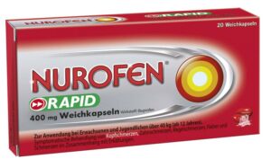 NUROFEN RAPID WKPS 400MG, 400 mg Weichkapseln mit Ibuprofen zur Schmerzlinderung, geeignet für Erwachsene und Jugendliche über 40 kg (12 Jahre+).