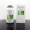 Die CHLORELLA VULGARIS TBL KOLL, bestehend aus 334 Tabletten à 100 g, wird mit Flasche und Schachtel auf einer reflektierenden Oberfläche präsentiert.
