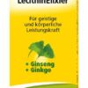 Eine 500-ml-Flasche SUPERVITAL LECITHIN ELIXIER, das zur Steigerung der geistigen und körperlichen Leistungsfähigkeit vermarktet wird, ist zuckerfrei, für Diabetiker geeignet und enthält Ginseng und Ginkgo.