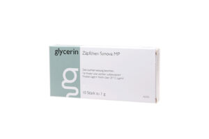 Schachtel GLYCERIN SUPP SANOVA MP 1G, 10 Stück à 1g, mit deutscher Anleitung.