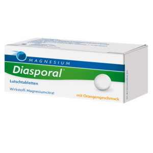 MAGN DIASPORAL LTBL, Lutschtabletten mit Orangengeschmack und Magnesiumcitrat.
