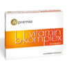 Schachtel „APREMIA VIT B-KOMPL KPS“ mit 30 Kapseln, überwiegend orange-weiß verpackt, mit der Aufschrift „Apotheken Exklusiv“.