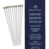 Eine Packung mit 10 SILBER-KAL NITR EL 115MM 50 % Silbernitrat-Applikatoren neben einer Verpackung mit deutschem Text mit detaillierten Produktspezifikationen und Gebrauchsanweisungen.