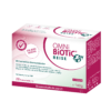 Schachtel mit probiotischem Nahrungsergänzungsmittel OMNI-BIOTIC SAC REISE 5G, 28 Beutel, 140 g. Vegan und ideal für unterwegs. Text in Deutsch.