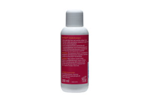 SH.DERMIFANT KIND ist eine 200 ml weiße Kunststoffflasche mit rotem Etikett und deutschem Text.