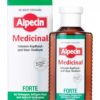 ALPECIN MED HW FTE ist ein Haartonikum für Kopfhaut- und Haarprobleme mit einem rot-weißen Design mit deutschem Text auf Flasche und Schachtel.