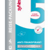 SYNEO 5 UNISEX REISE-PKG: Reisepackung mit 8 dermatologisch getesteten, parfümfreien Antitranspirant-Tüchern zur 5-Tage-Anwendung, mit Panthenol & Allantoin.