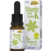 Espara VIT K TR VEGAN Tropfen, Dose und Flasche, 15 ml mit 75 µg Vitamin K2 Dosierung.