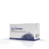 Eine Schachtel LACTOBACT KPS HLH LDL-CONTR Nahrungsergänzungsmittel mit 90 Kapseln. Sie ist überwiegend weiß mit blauem Text und enthält Produkt- und Firmendetails.
