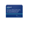 Orthomol Vital F mit der Aufschrift „Wichtige Mikronährstoffe für Nervensystem und Energiestoffwechsel“ ist in einer Packung mit 30 Kapseln erhältlich.