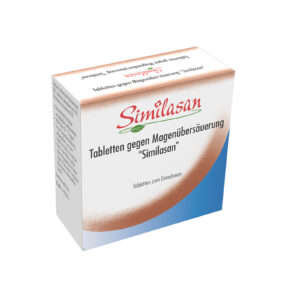Packung SIMILASAN MAGEN-BESCHW.TBL bei übersäuertem Magen, Text deutsch.