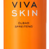 Orange Flasche VIVA SKIN OELBAD SPREIT mit weißer Pumpe, gekennzeichnet als Pflege für trockene Haut und zur Unterstützung bei Neurodermitis.