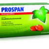 Schachtel mit PROSPAN HU-PAS 26MG Lutschtabletten mit Efeublatt-Design. Enthält 20 Lutschtabletten, die angeblich Schleim lösen, die Bronchien befreien und Husten lindern.
