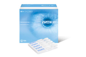 VISMED EINM-D 0,3ml befeuchtende Augentropfen mit Natriumhyaluronat 0,18 %, enthält 60 einzelne Ampullen.