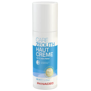 50 ml weiße Flasche PANACEO CARE ZEOLITH HCR mit blau-weißem Etikett.