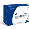 Eine blau-weiße Schachtel Gelenkkapseln ARTHROBENE PLUS GELENKSKPS enthält 120 Kapseln mit zusätzlichem Vitamin C.
