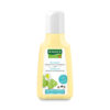 Flasche SH.RAUSCH HERZSAMEN SENS Shampoo, entwickelt für hochempfindliche und gereizte Kopfhaut, mit gelber Basis und weißem Verschluss.