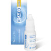 Schachtel und Flasche VISMED LIGHT befeuchtende Augentropfen, 15 ml, mit Natriumhyaluronat 0,1 %.